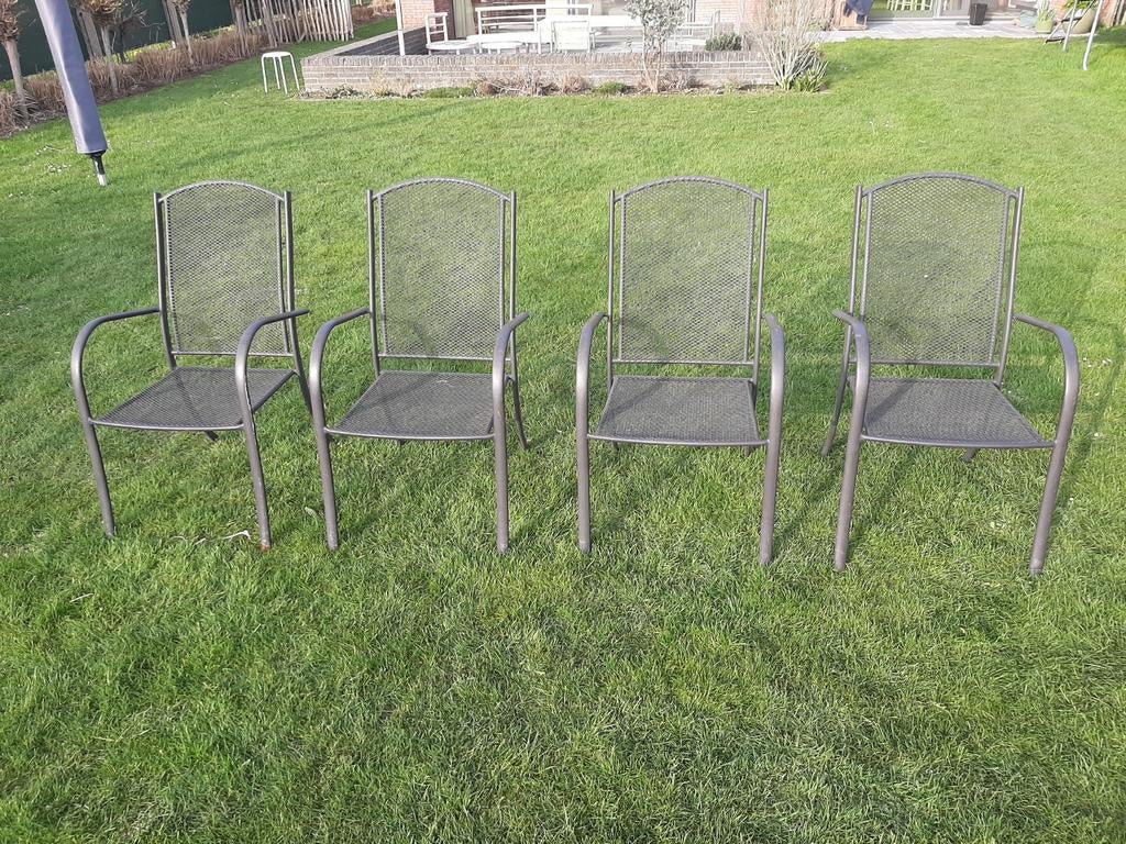 4 tuinstoelen, Tuin en Terras, Ophalen