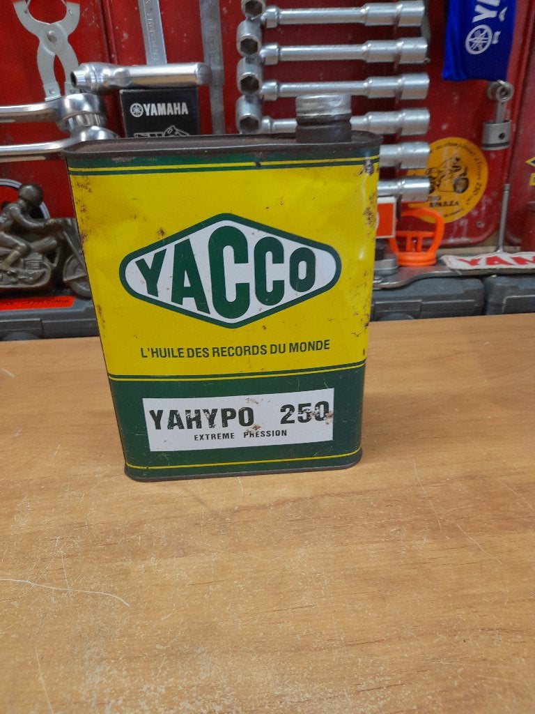 ancien bidon huile vide yacco yahypo 250, Envoi, Utilisé, Autres types