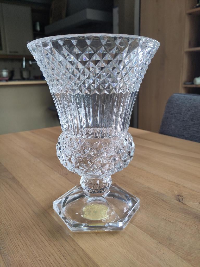 Grote Val Saint Lambert Kristallen Vaas "Argos" – 24 cm, Ophalen of Verzenden