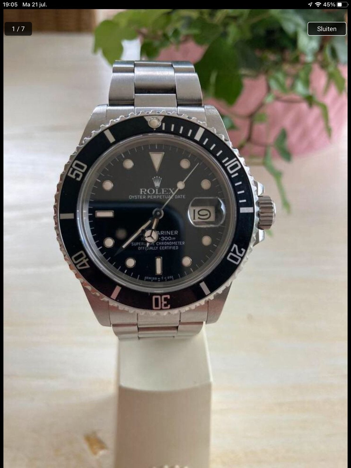Rolex 16800 Tritium 1987., Bijoux, Sacs & Beauté, Montres | Hommes, Montre-bracelet, Rolex, Enlèvement ou Envoi, Acier