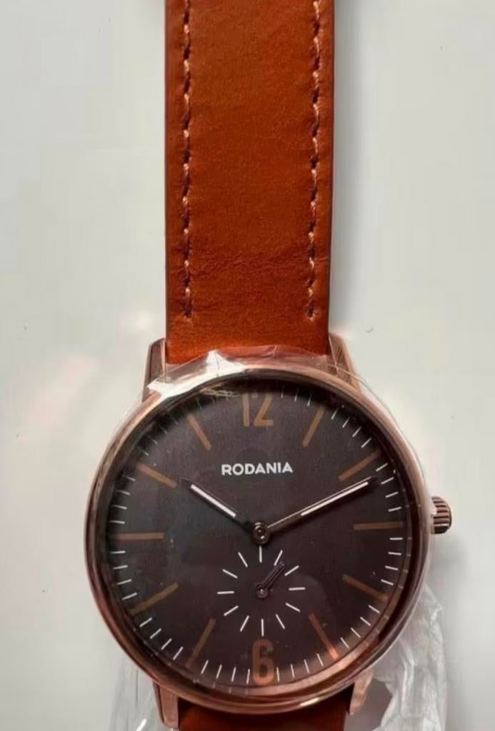 Rodania herenhorloge, Handtassen en Accessoires, Horloges | Heren, Nieuw, Polshorloge, Overige merken, Overige materialen, Leer