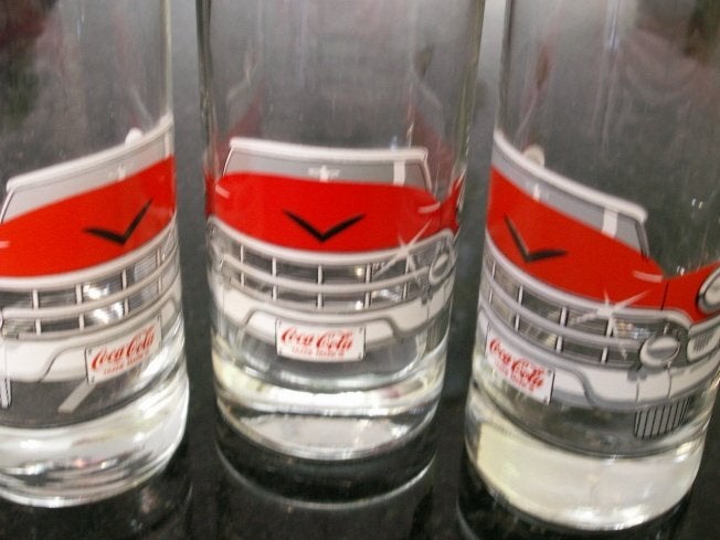 3 verres à boisson longue Coca Cola  de la voiture Coca-Cola, Enlèvement ou Envoi, Neuf