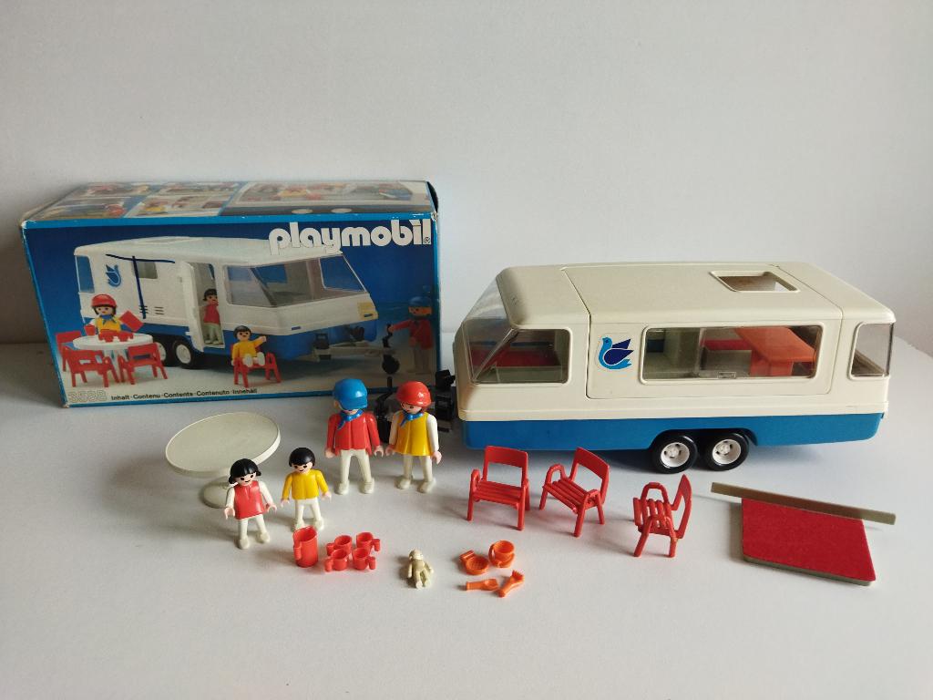 Playmobil sets jaren 80 caravan, auto, mobilhome, jeep, ..., Enlèvement ou Envoi, Utilisé, Ensemble complet