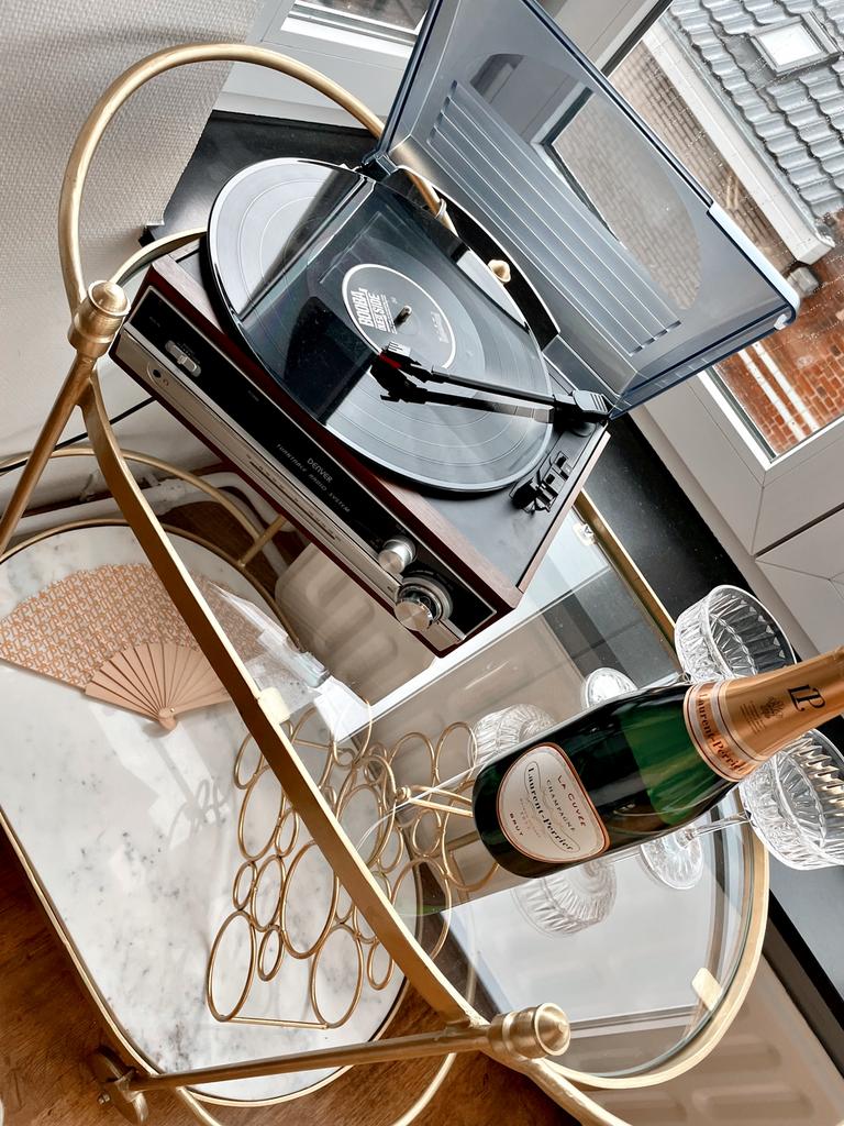 Glazen bartafel, Huis en Inrichting, Ophalen, Zo goed als nieuw, Ovaal, Glas