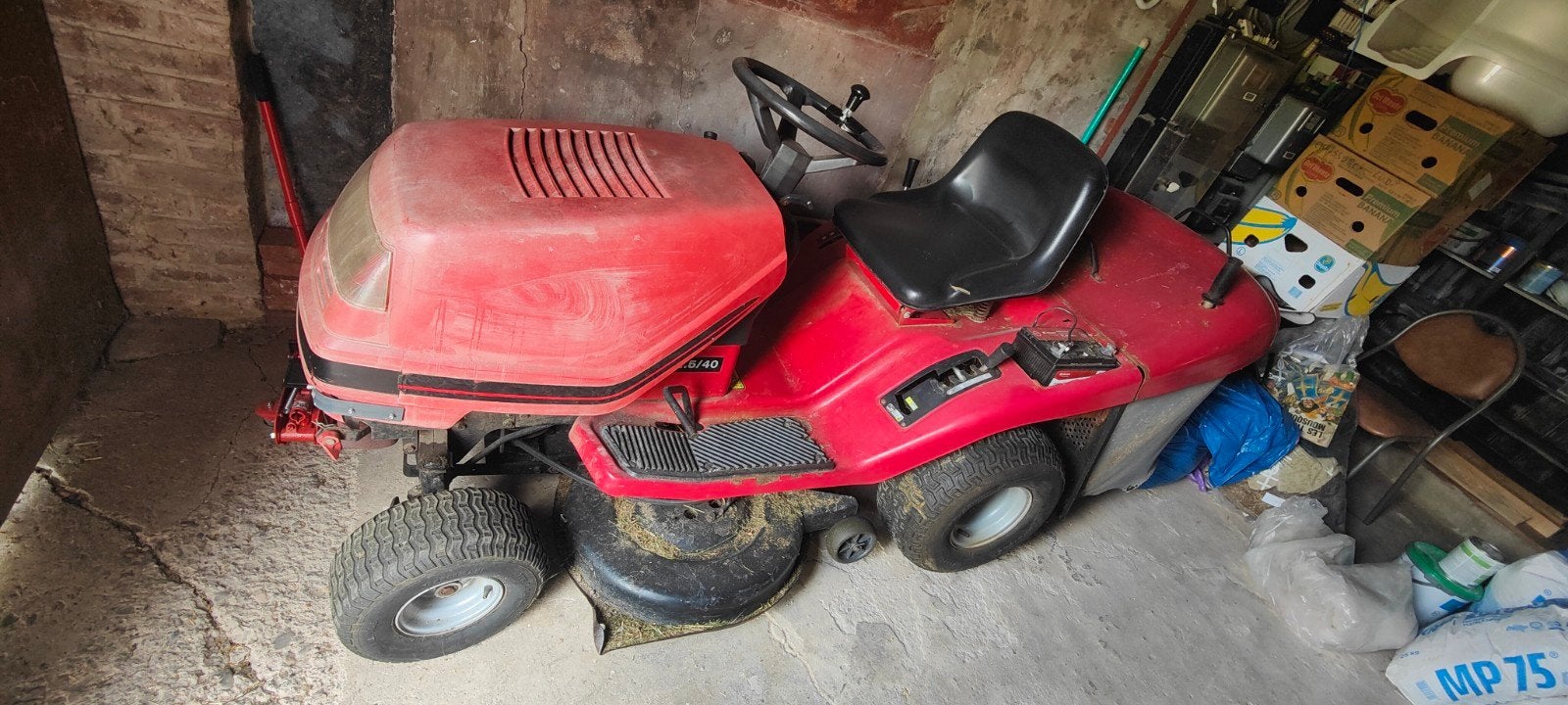 tracteur tondeuse, Enlèvement