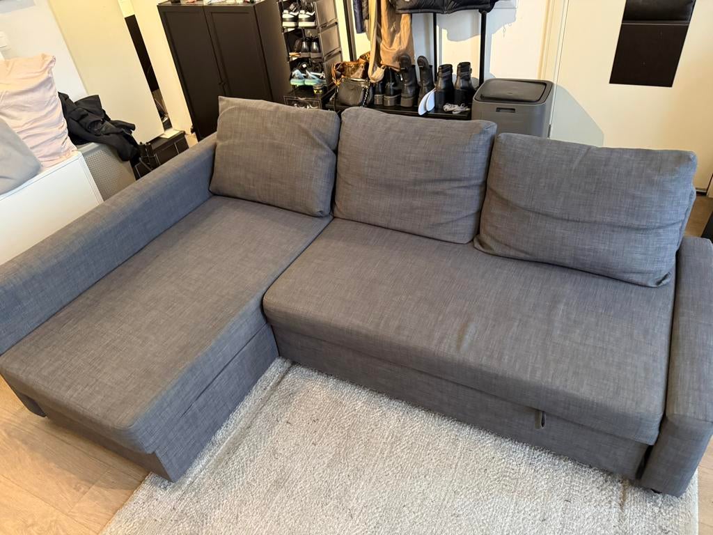 IKEA FRIHETEN hoekslaapbank met opberger, Huis en Inrichting, Ophalen, Zo goed als nieuw