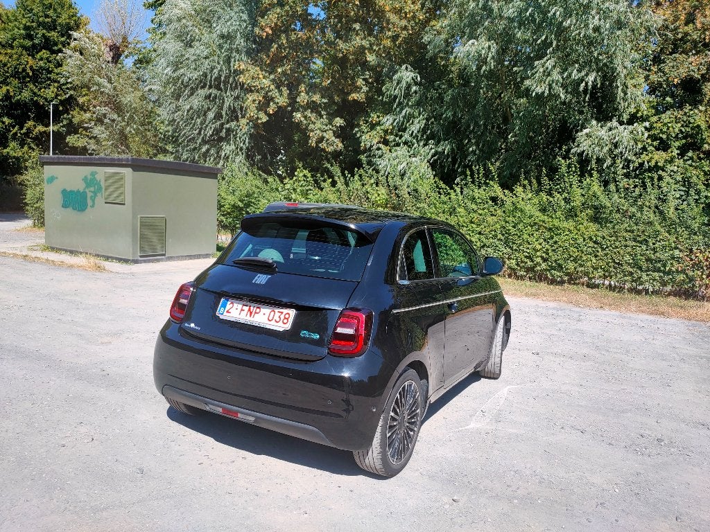 Fiat 500e 3+1 La Prima (2023) zwart, Autos, Achat, 87 kW, Volant multifonction, Autre