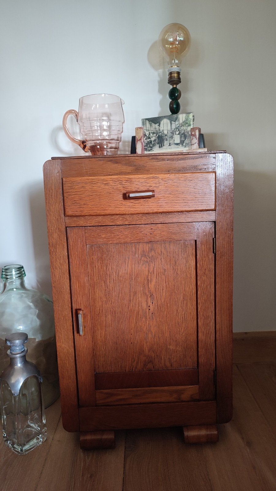 art deco eiken kastje, Ophalen