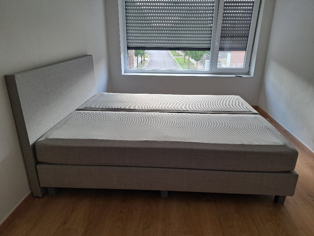 Boxspring, Huis en Inrichting, Slaapkamer | Boxsprings, Ophalen, 210 cm, Tweepersoons, Zo goed als nieuw