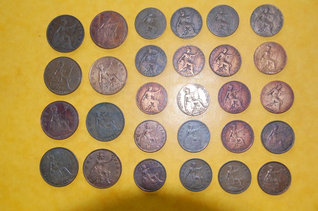 GB : 1/2 Penny GEORGE V 1911-1936 ( foto 20 x rechts ), Verzenden, Setje