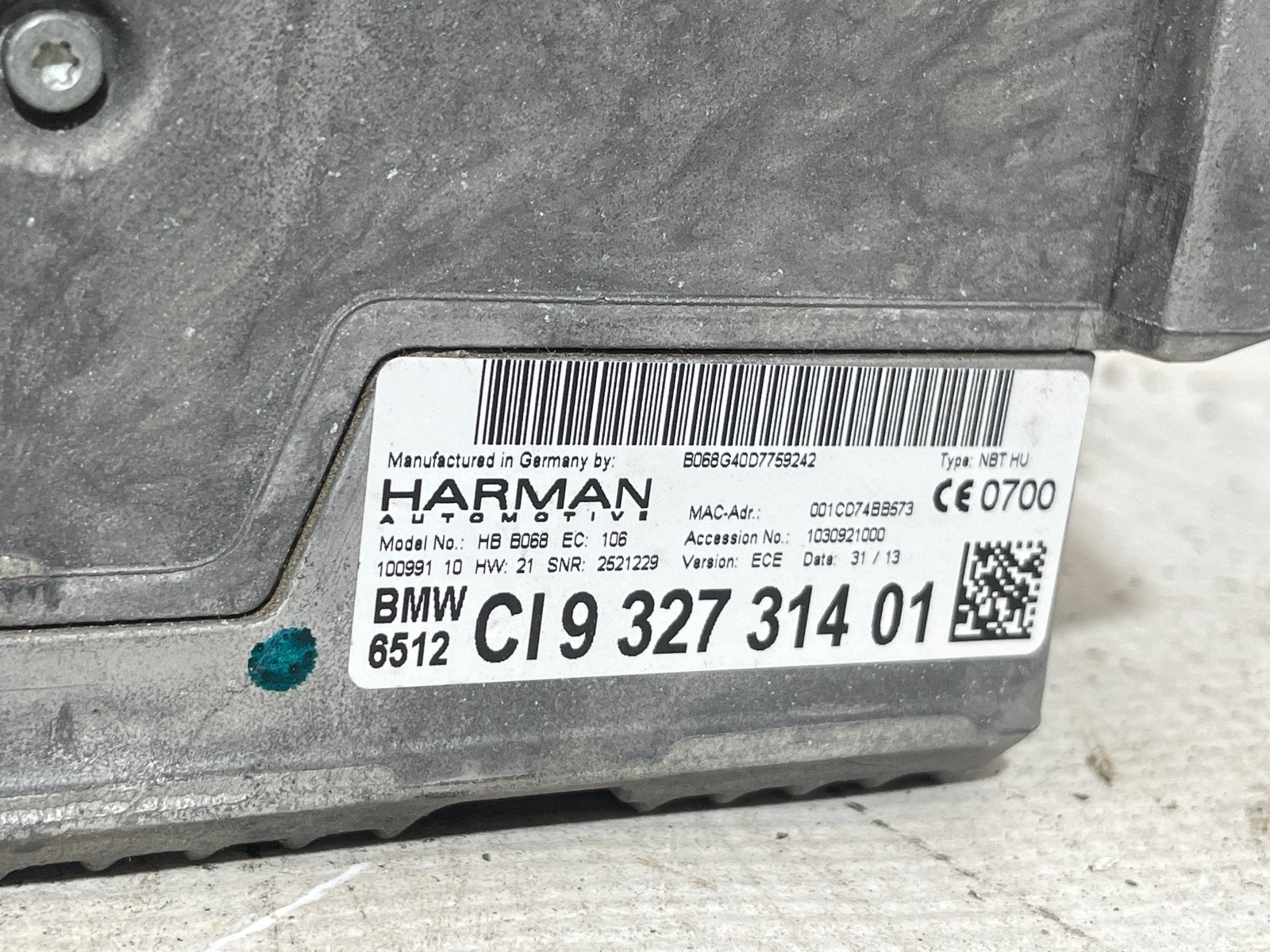 Modules de Navigation BMW F10/F11   9327314   01, Enlèvement, Utilisé, BMW