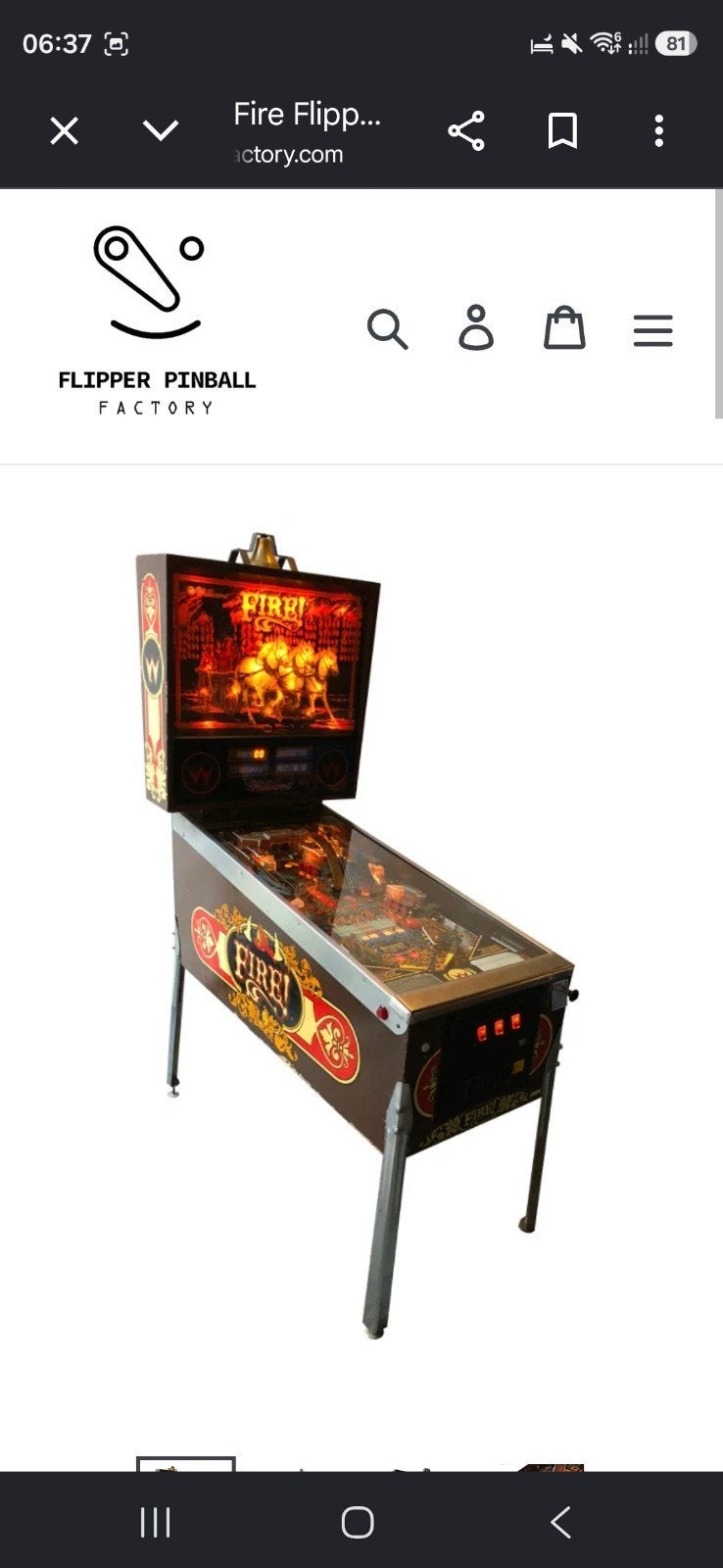 De Fire flipperkast van Williams uit 1987 is nu te koop bij, Collections, Machines | Flipper (jeu), Enlèvement, Utilisé, Flipper (jeu)