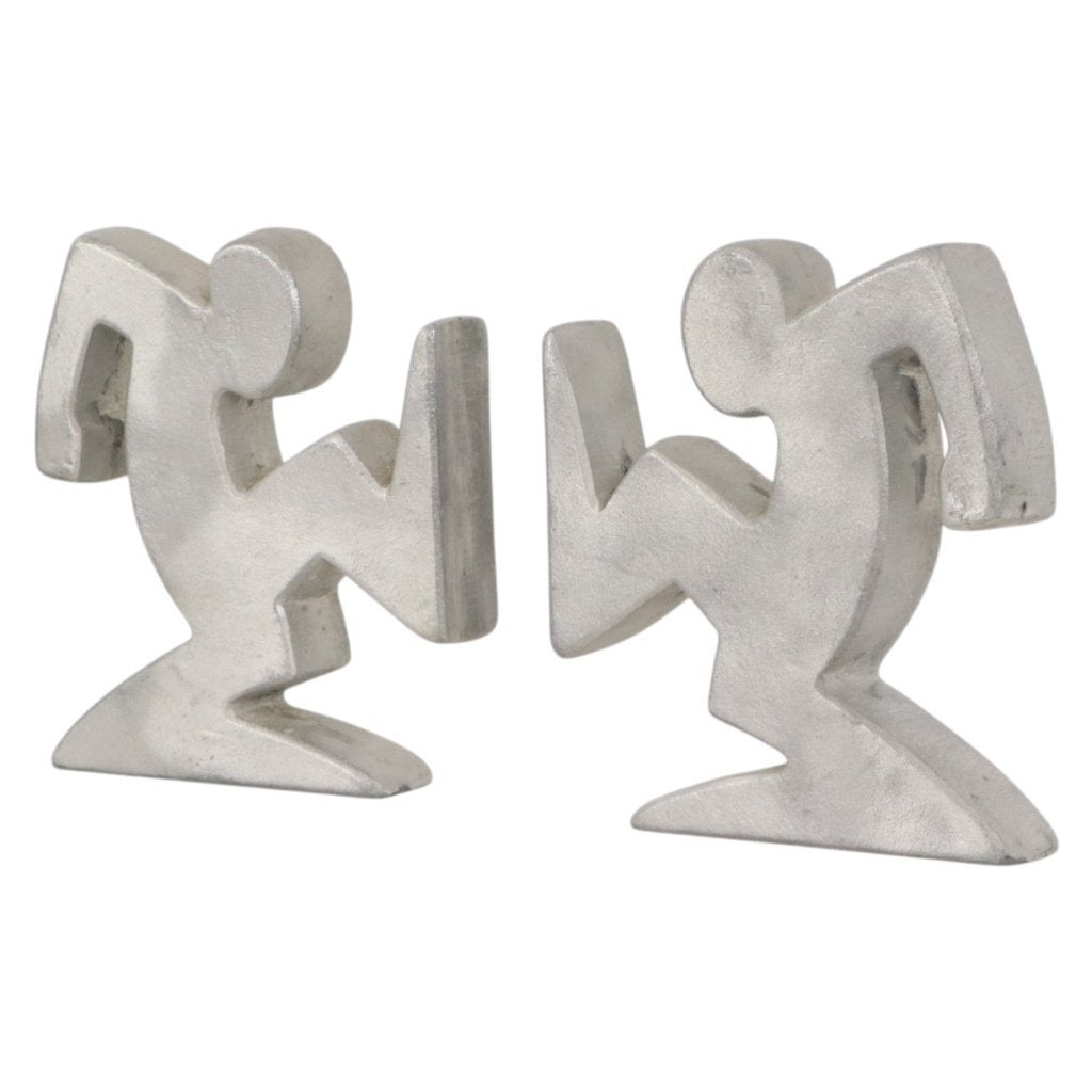 Design Boekensteunen Metaal La Linea Osvaldo Cavandoli, Antiquités & Art, Art | Objets design, Sculpture, Enlèvement ou Envoi