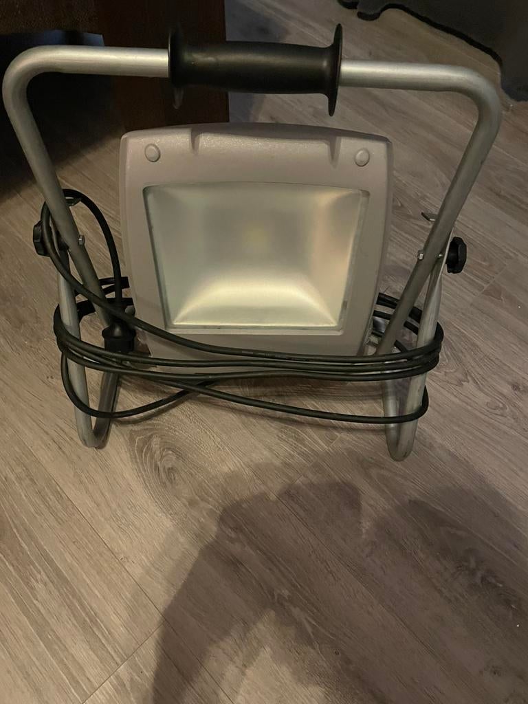 Bouwlamp, Ophalen of Verzenden, Zo goed als nieuw, 50 tot 200 watt, Lamp met armatuur