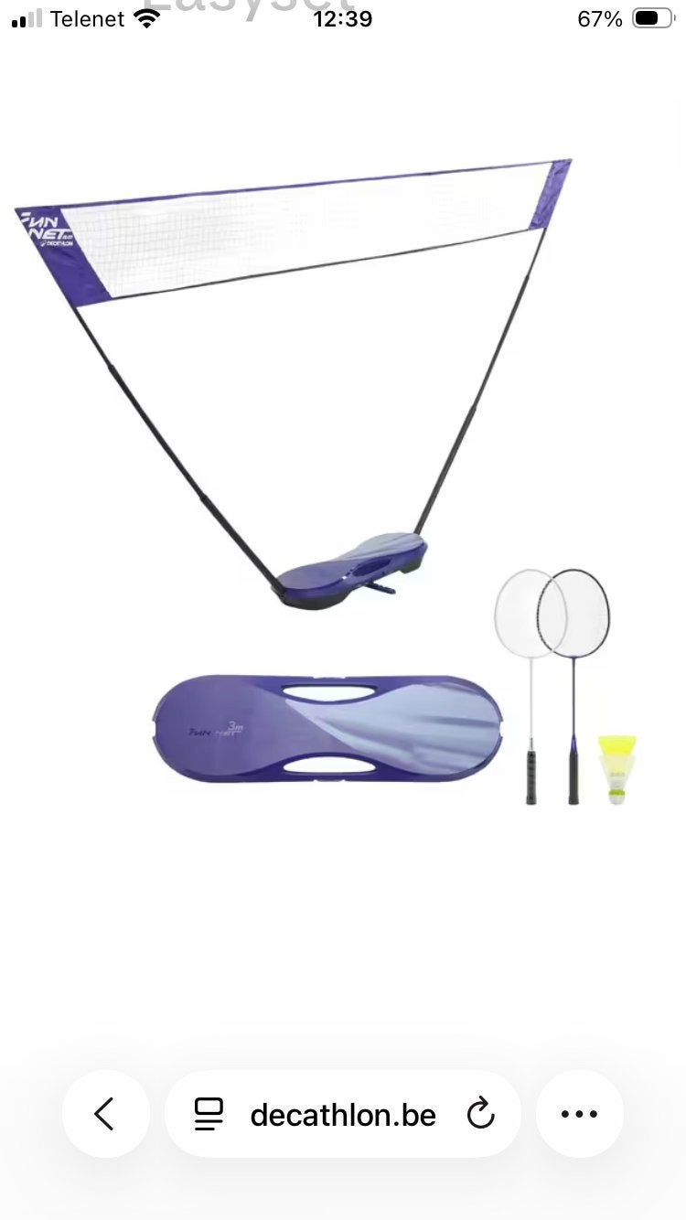 Filet de badminton et kit decathlon, Sports & Fitness, Enlèvement, Comme neuf