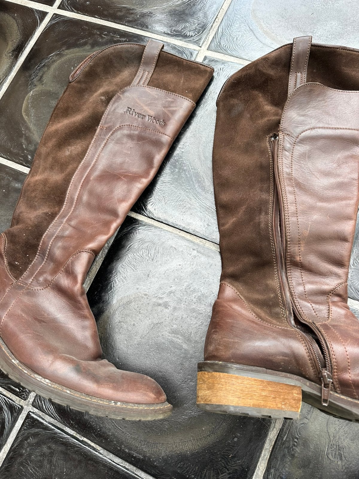 Schoenen, Comme neuf, Brun, Enlèvement, Bottes hautes