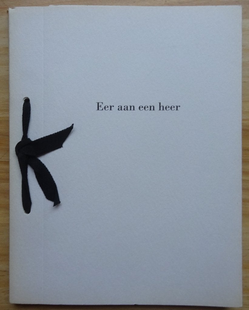 Eer aan een heer, herinnering aan Werner Lagae 1997, Ophalen of Verzenden, Zo goed als nieuw, Schilder- en Tekenkunst