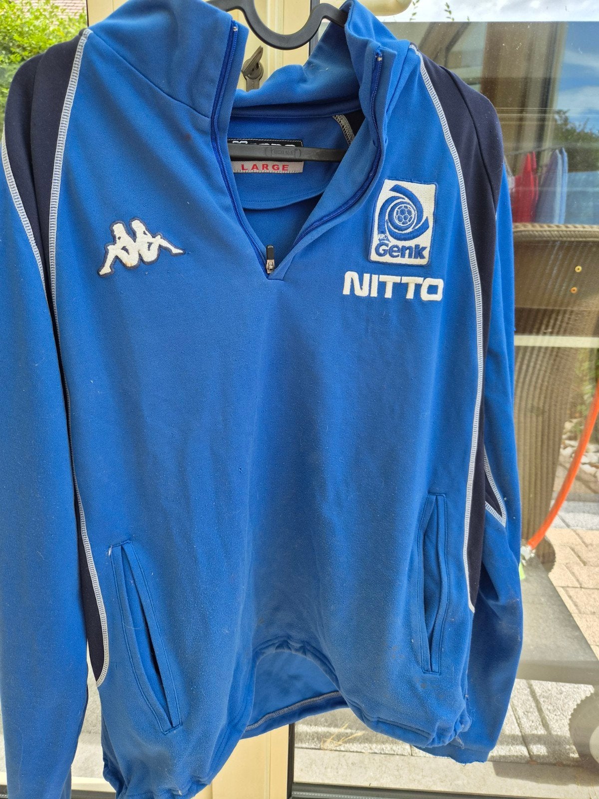 trainingsjasje genk, Maat 52/54 (L), Kappa, Blauw, Ophalen of Verzenden