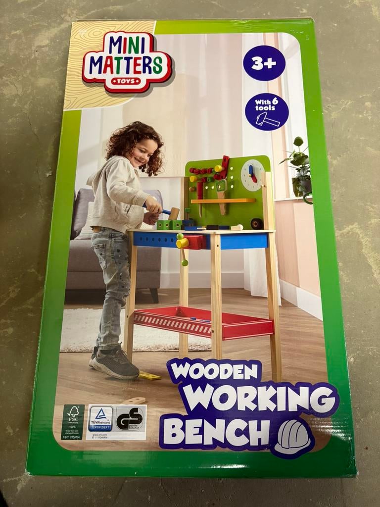 Houten werkbank voor kinderen, Kinderen en Baby's, Ophalen, Zo goed als nieuw