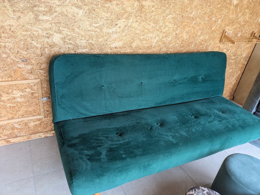 Slaapbank, Enlèvement, Comme neuf, Vert