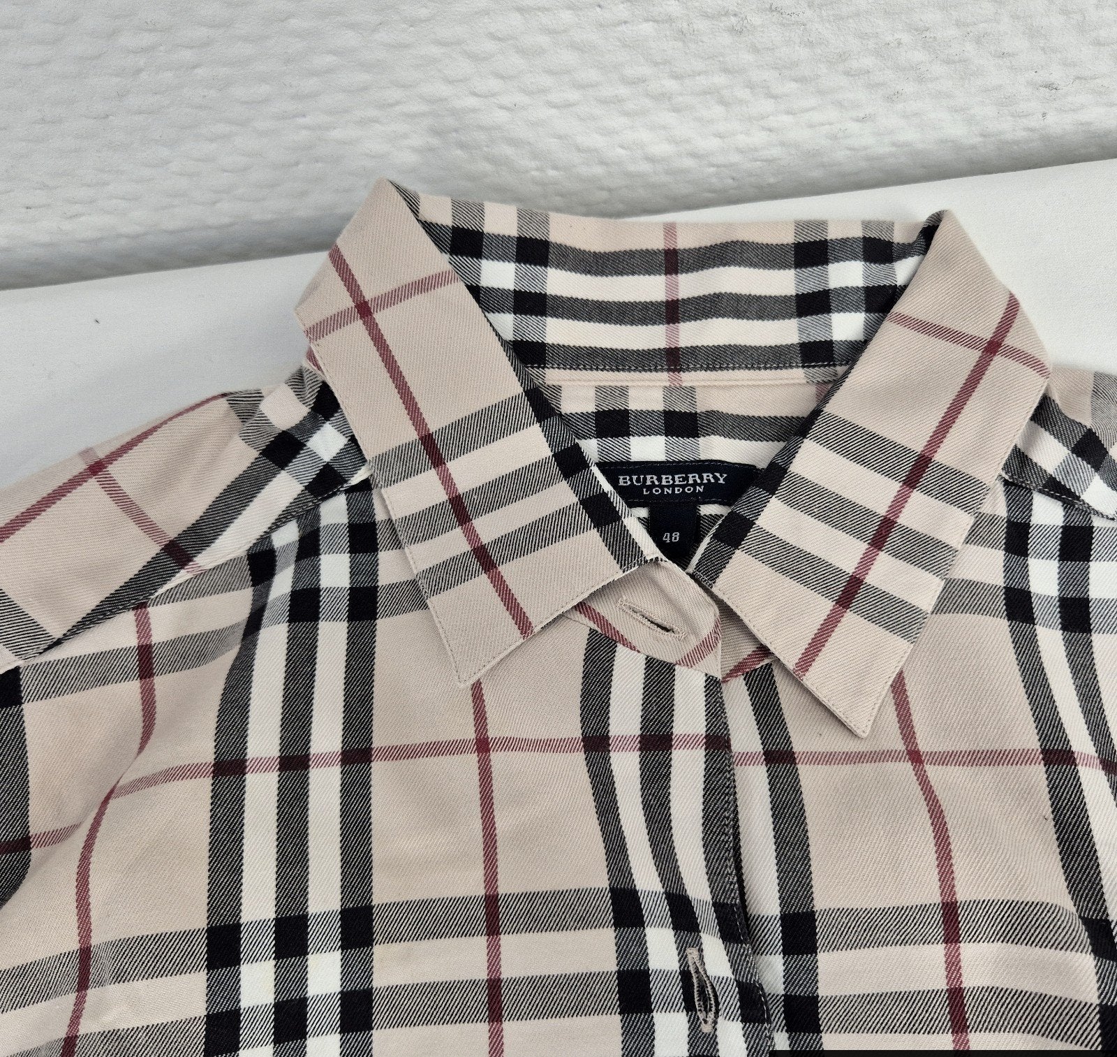 Burberry hemd, Kleding | Dames, Beige, Maat 46/48 (XL) of groter, Ophalen of Verzenden, Zo goed als nieuw