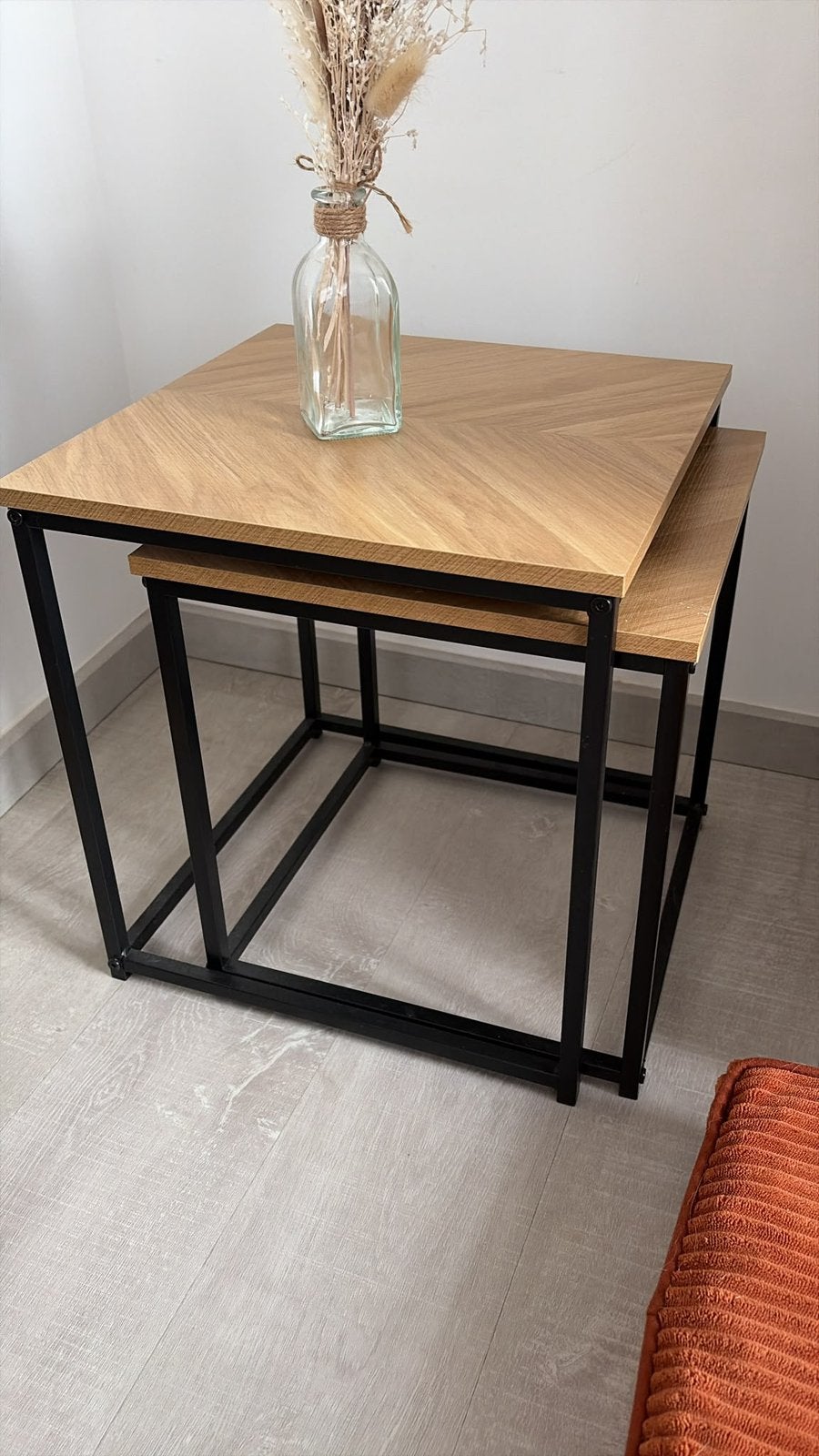 Set de 2 tables gigognes, Enlèvement, Comme neuf, Métal