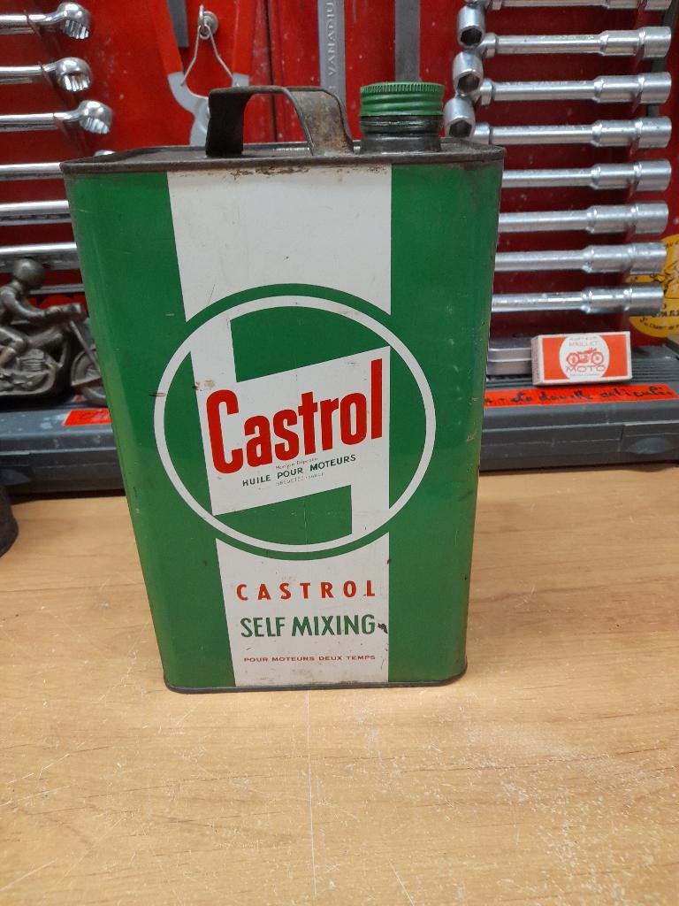 oude Castrol zelfmengende lege oliekan van 5 liter, Verzenden, Gebruikt, Overige typen