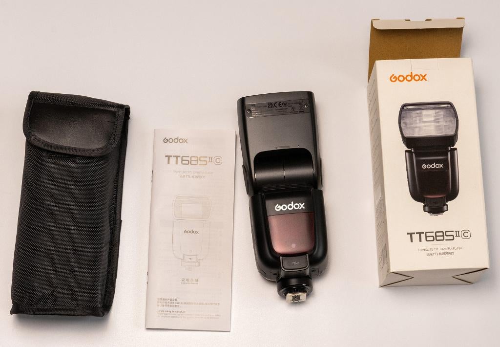 nieuwe flitser Godox TT685 II C (Canon), TV, Hi-fi & Vidéo, Photo | Flash, Enlèvement ou Envoi, Neuf, Autres marques, Inclinable