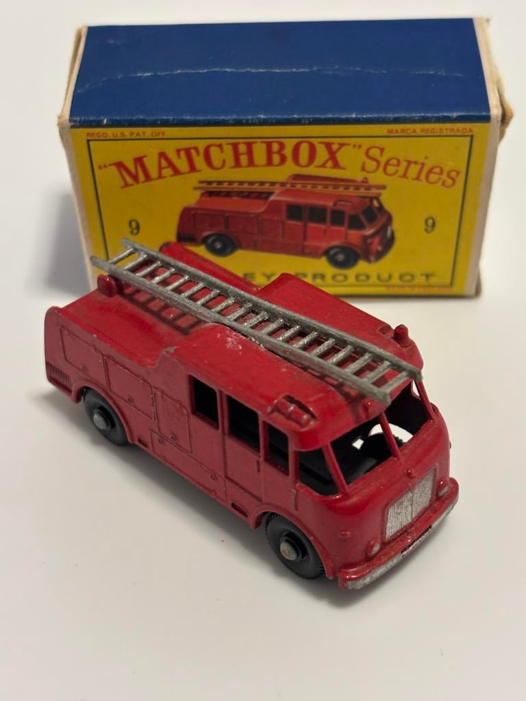 Matchbox nr9 Fire Truck in origineel doosje, Ophalen of Verzenden, Zo goed als nieuw, Matchbox