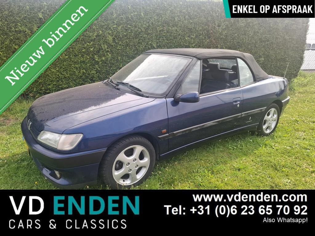 Peugeot 306 Cabriolet 2.0, Auto's, Voorwielaandrijving, Blauw, Bedrijf, Handgeschakeld