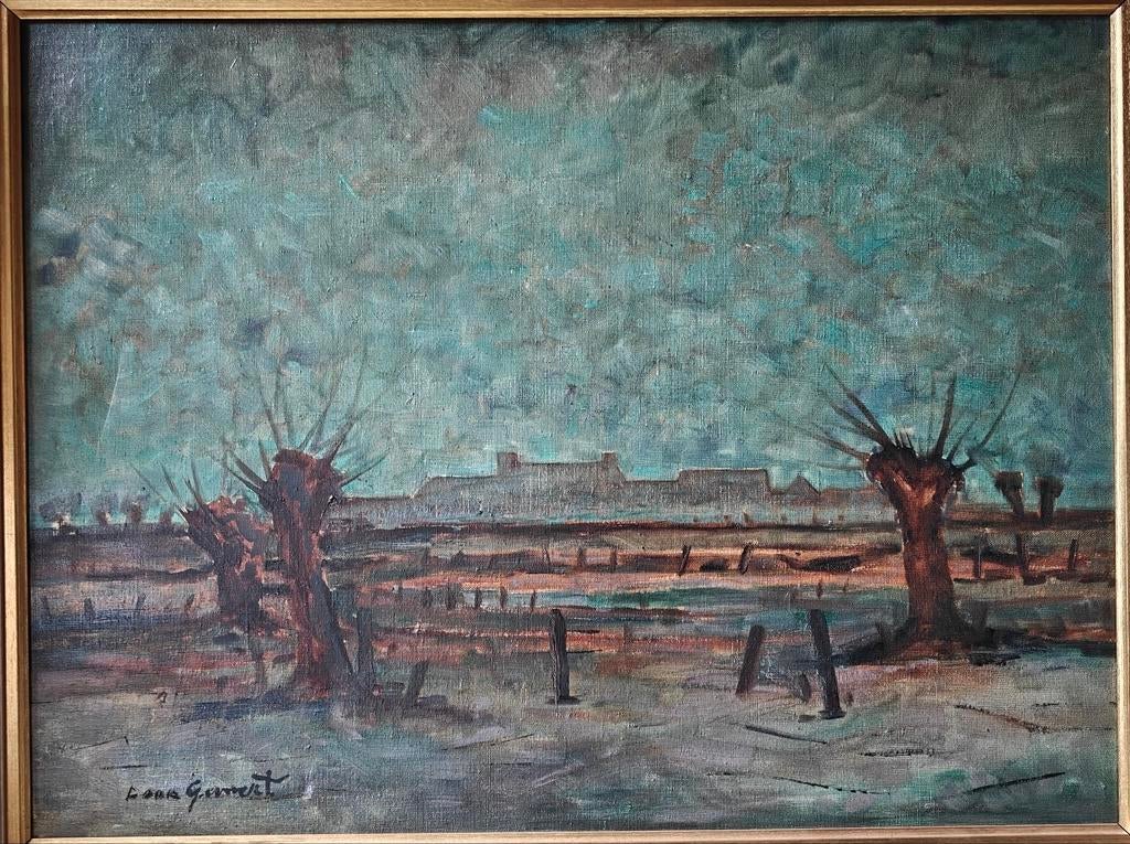 Door Gevaert / landschap, 60cm x 80cm (lijst 95cm x 75cm), Ophalen