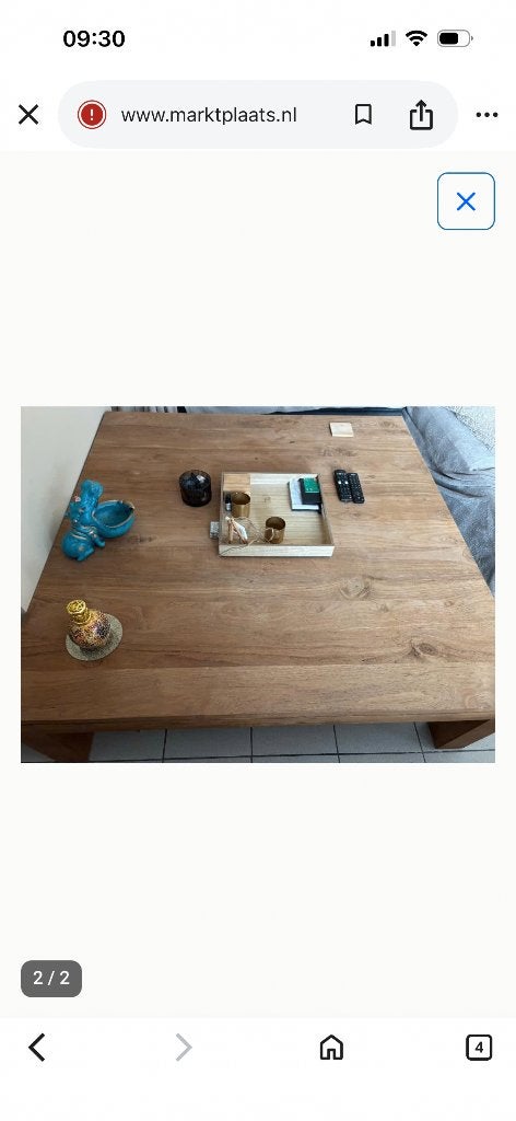 Prachtige premium houten salontafel, Ophalen, 50 – 75, Gebruikt, 100 tot 150 cm