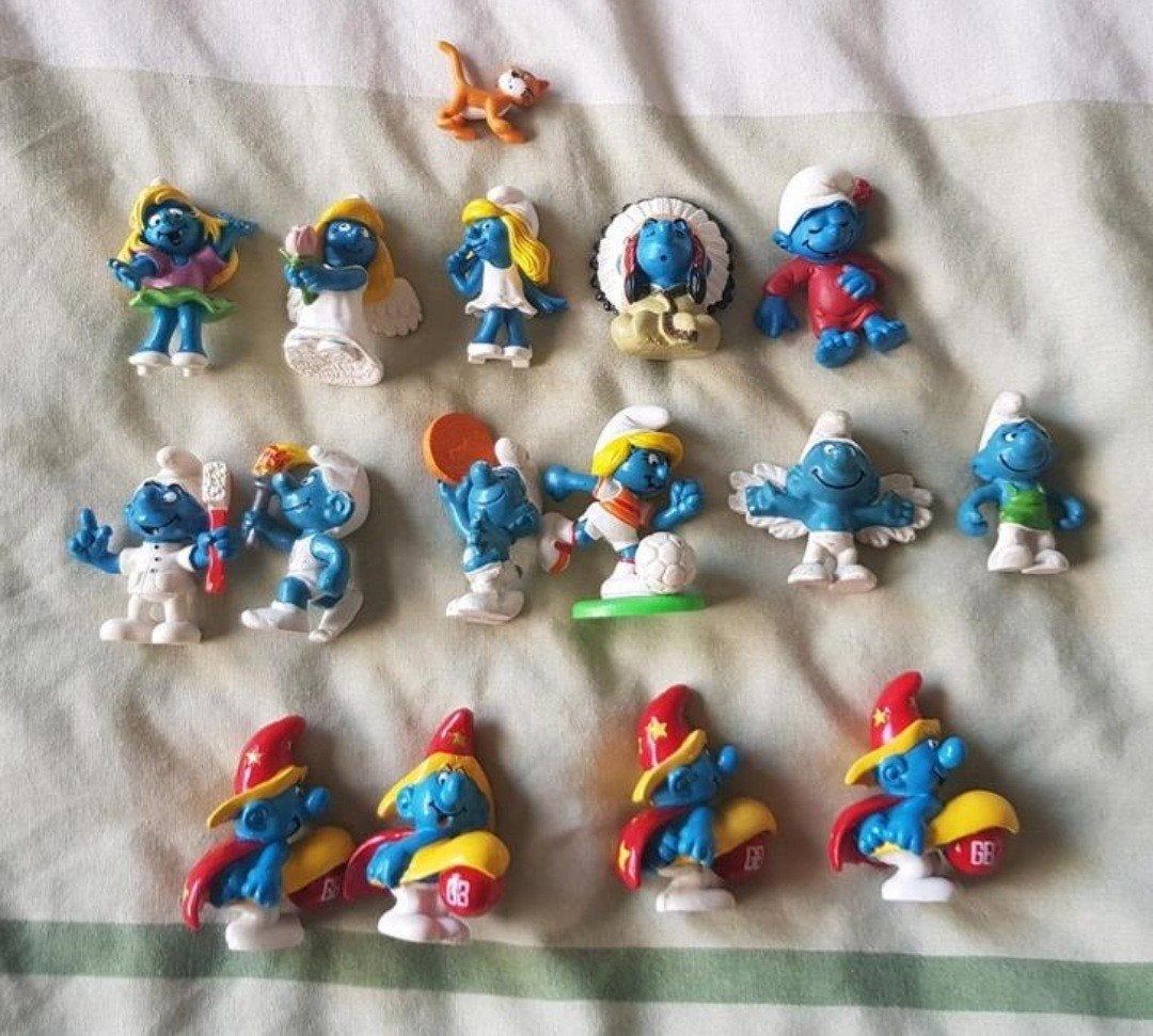 Lot oude smurfen, Verzamelen, Smurfen, Ophalen