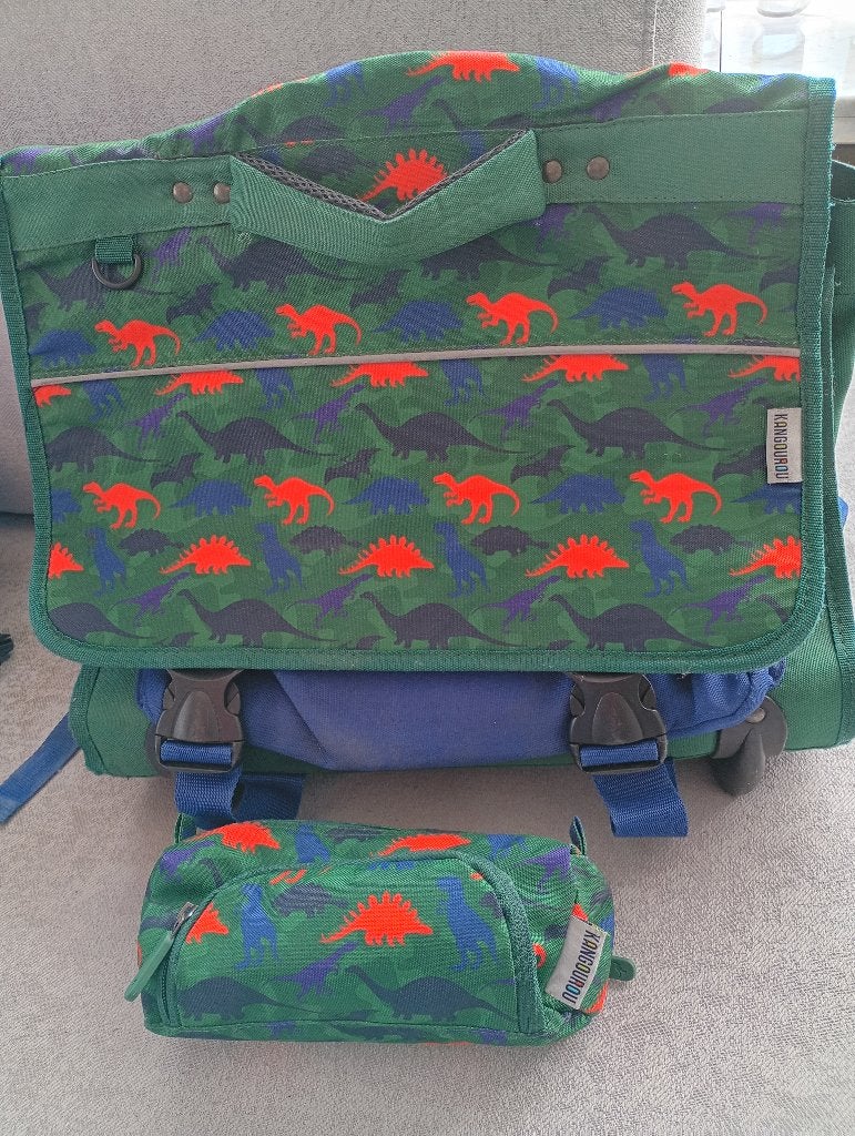 Boekentas trolley / rugzak met pennenzak Kangourou, Ophalen of Verzenden, Gebruikt