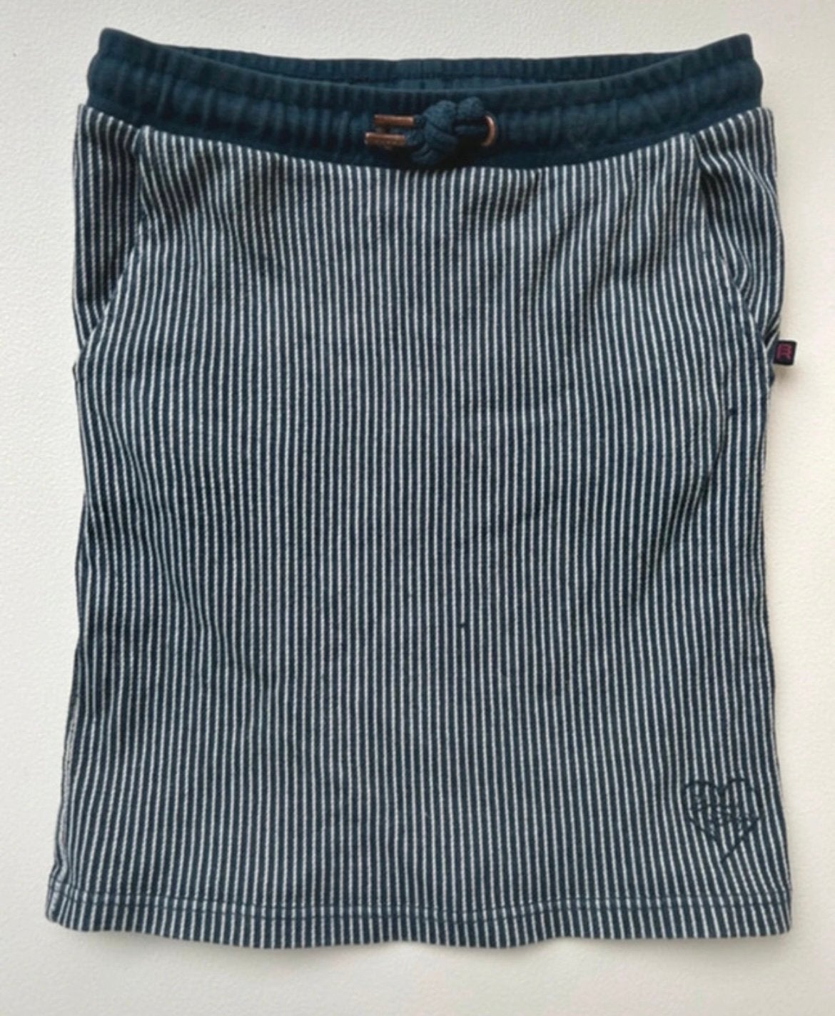Blauw wit gestreept rokje - mt 122/128, Kinderen en Baby's, Kinderkleding | Maat 122, Ophalen of Verzenden, Zo goed als nieuw