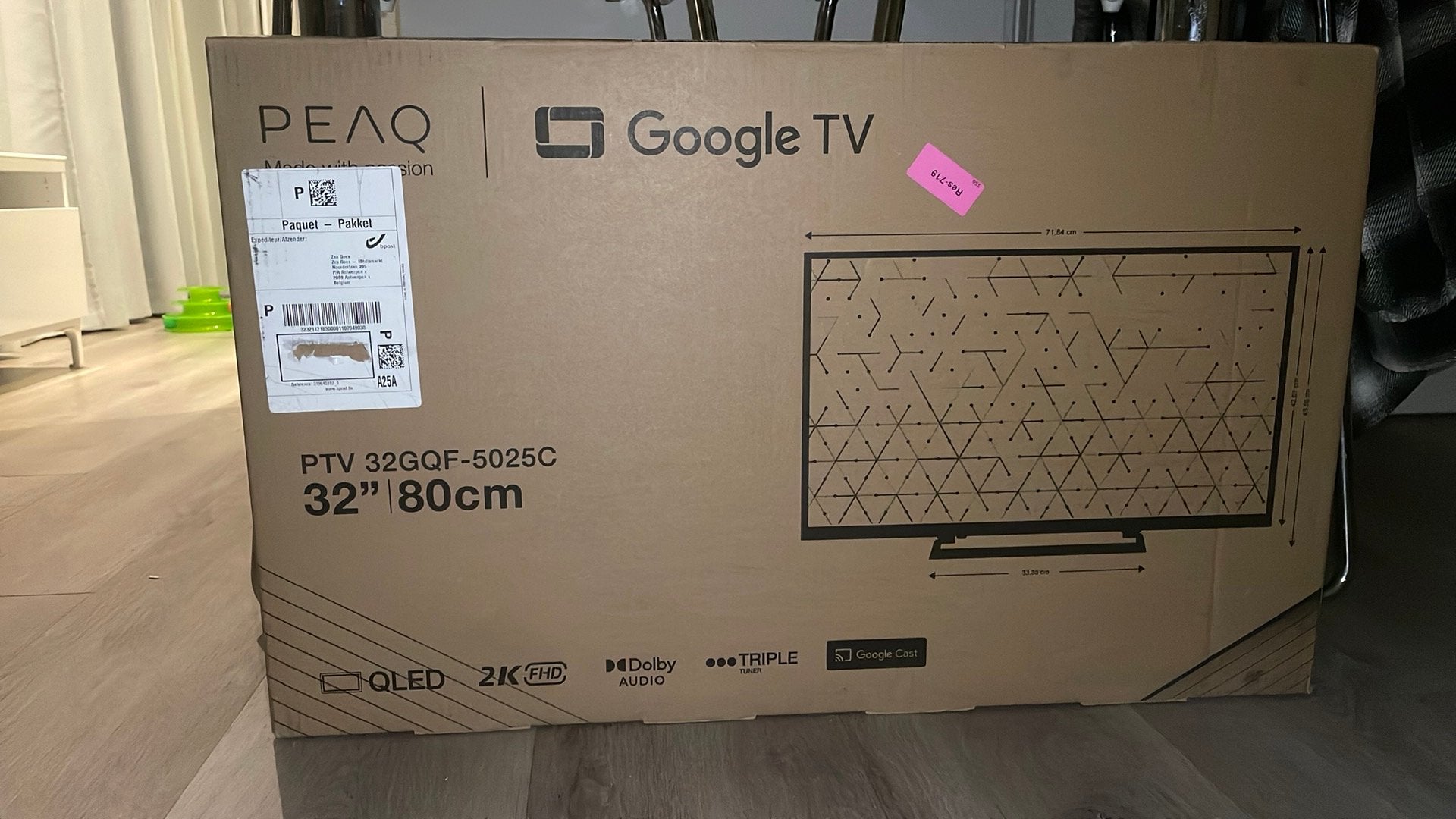 PEAQ Google TV     32 inch (80 cm), Enlèvement, Comme neuf