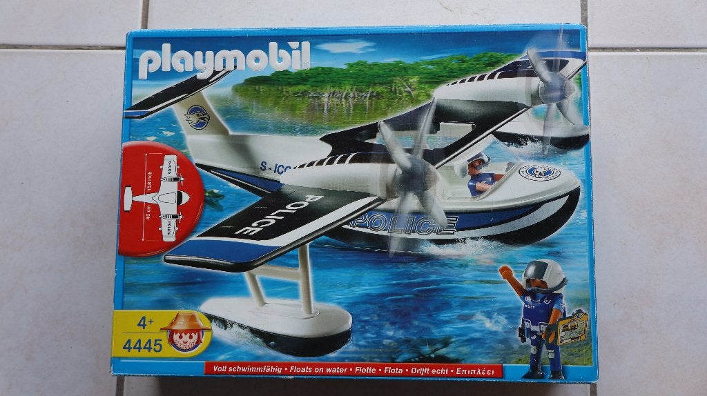 Playmobil Politie Watervliegtuig – Set 4445, Ophalen, Complete set, Voertuig, Zo goed als nieuw