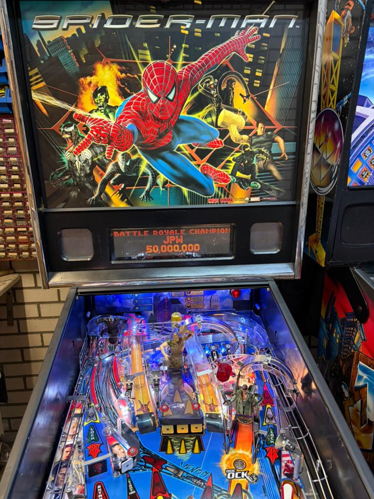 Spiderman flipperkast stern, Verzamelen, Automaten | Flipperkasten, Zo goed als nieuw, Dot-matrix, Flipperkast, Stern, Ophalen of Verzenden