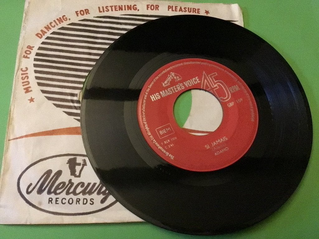 Mercury records single Adamo Si jamais-J’ai pas d’mande la, Ophalen of Verzenden