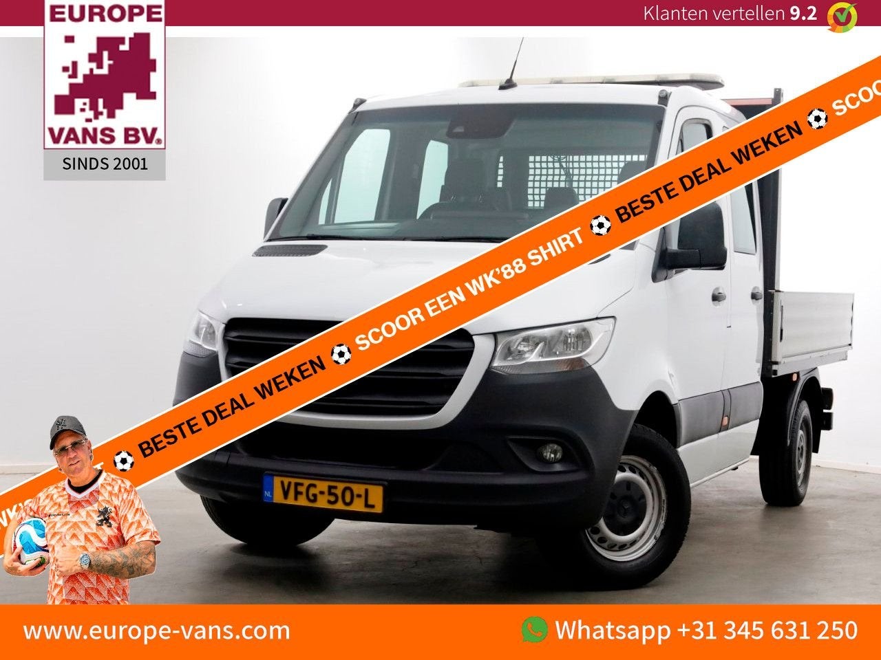 Mercedes-Benz Sprinter 314 CDI 143pk RWD 7G Automaat L2H1 D., Achat, 204 g/km, Entreprise, Carnet d'entretien