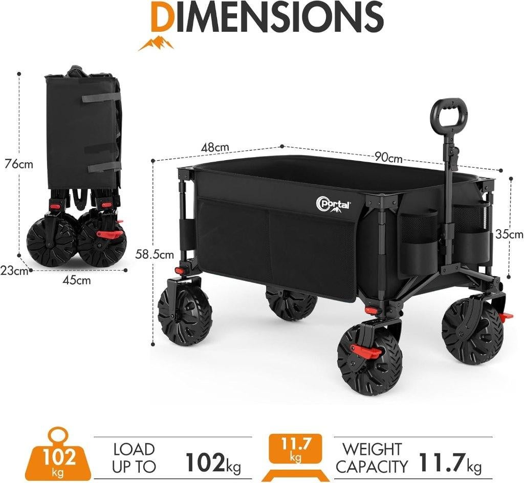 Voiture de plage pour sable | Wagon | LIVRAISON GRATUITE, Caravanes & Camping, Chariots, Neuf, -, -, Portal