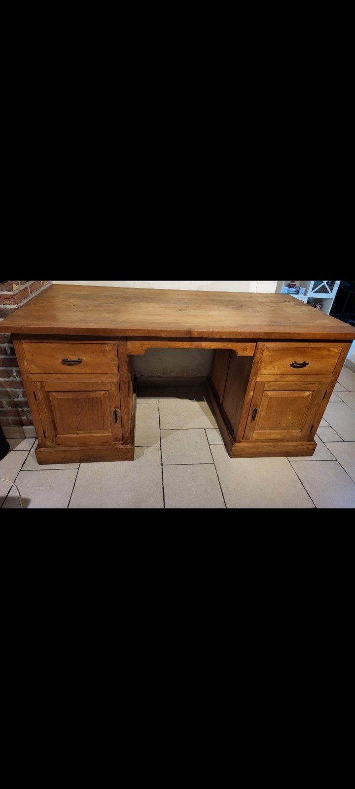 houten bureau, Ophalen