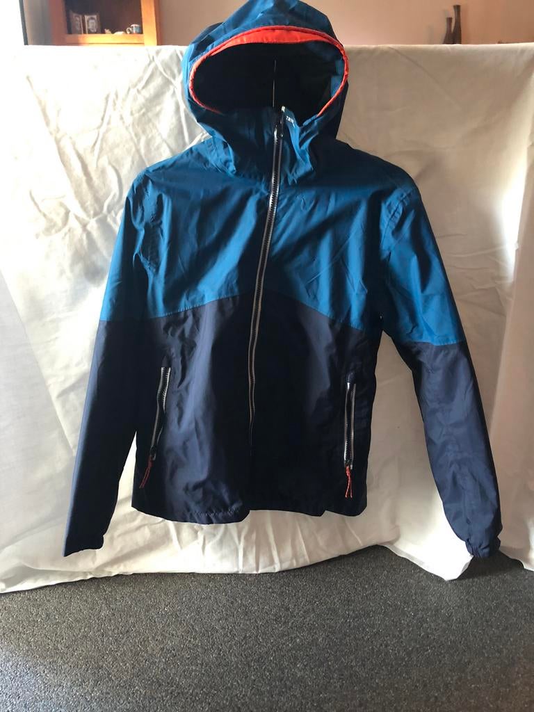 Blauwe regenjas van het merk Tribord,maat 161-172cm, Kleding | Heren, Ophalen, Zo goed als nieuw, Maat 46 (S) of kleiner, Blauw
