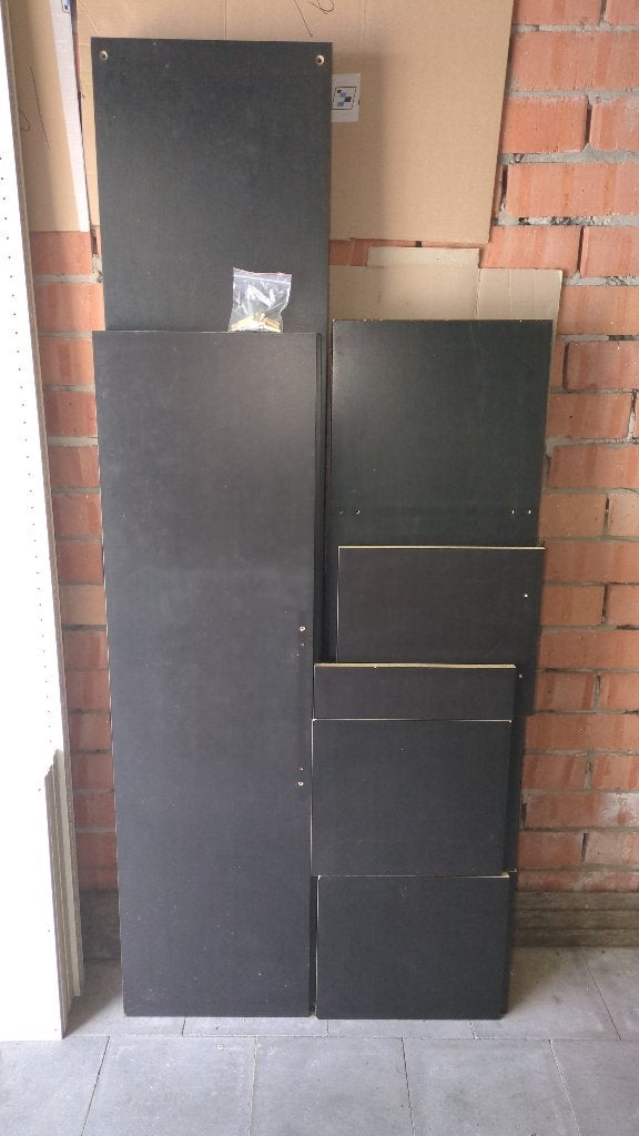 tv meubel, IKEA EXPEDIT (zwart), Ophalen, Gebruikt
