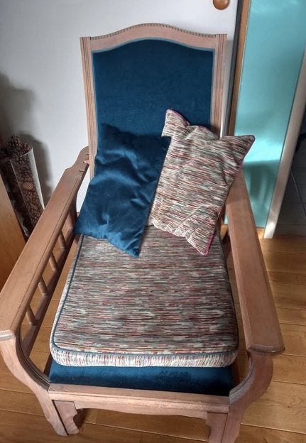 Fauteuil ancien avec repose pieds restaure, Antiquités & Art, Enlèvement