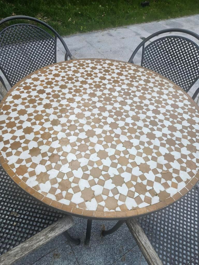 Tables de jardin artisanales en fer forgé., Enlèvement ou Envoi
