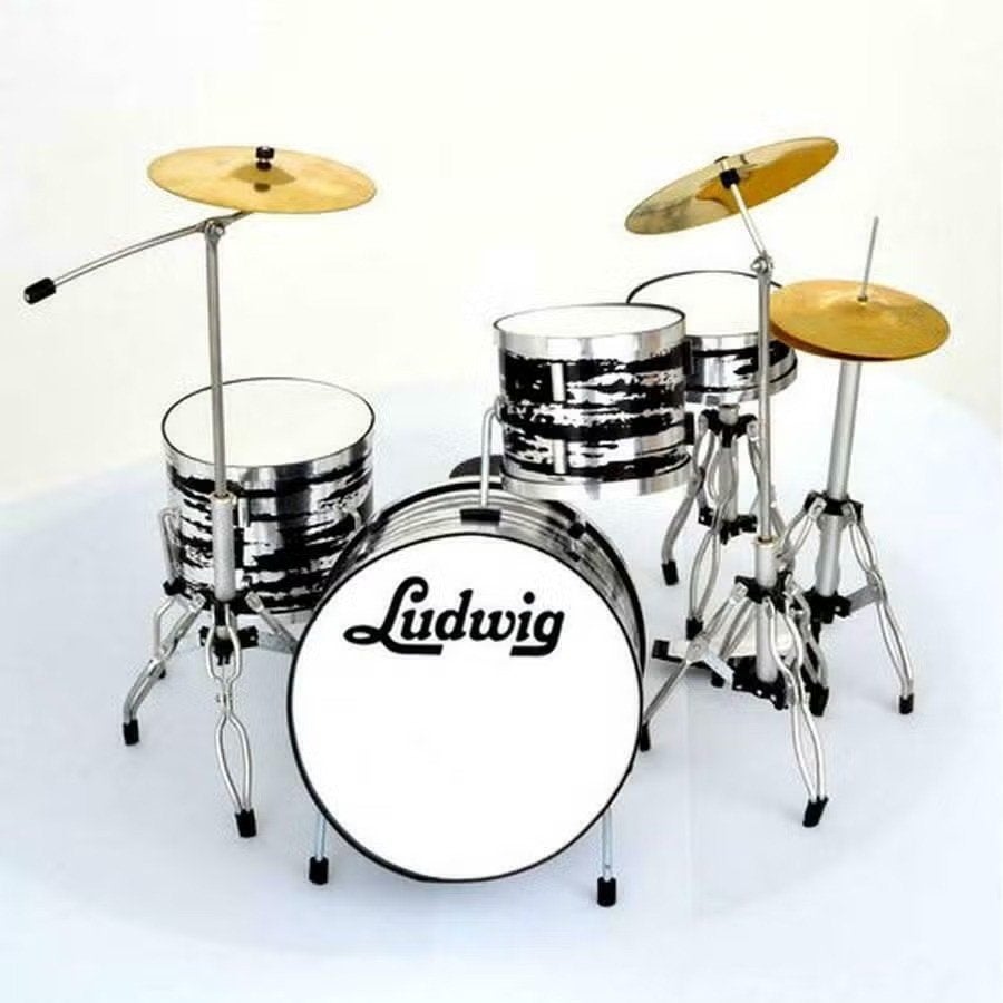 Miniatuur decoratief Ludwig zilver zwart drumstel, Enlèvement ou Envoi, Neuf