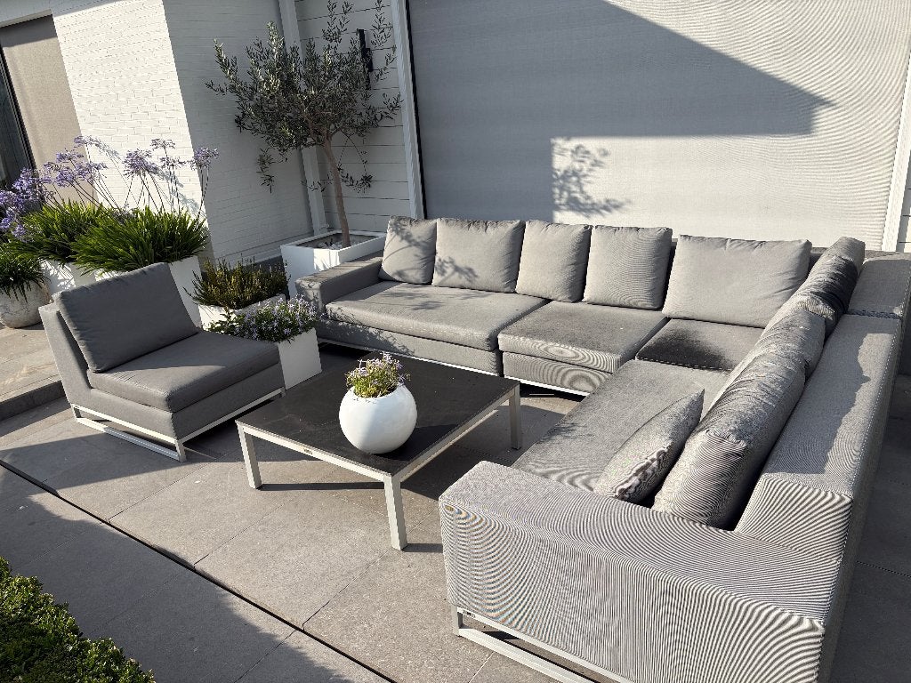 Manutti ZENDO buitenloungeset, Tuin en Terras, Tuinsets en Loungesets, Gebruikt, Loungeset, Aluminium, 8 zitplaatsen, Ophalen