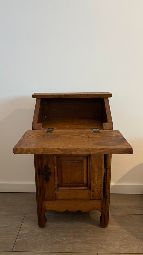 Mini secrétaire français ancien (chêne massif), Enlèvement, Utilisé, Bois