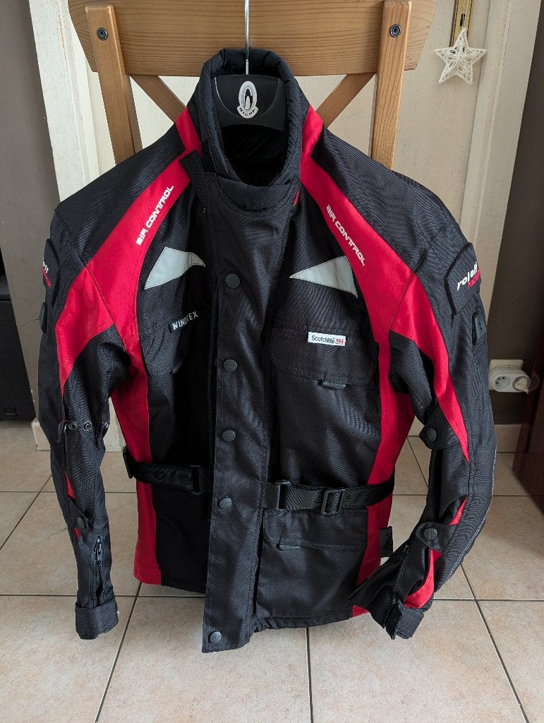 Veste moto rouge et noire, Motos, Femmes, Seconde main, Vêtements de motocross, Enlèvement
